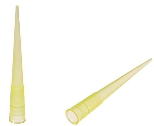 Наконечники для дозаторів, універсальні типу Gilson, 0-200 мкл., жовтого кольору